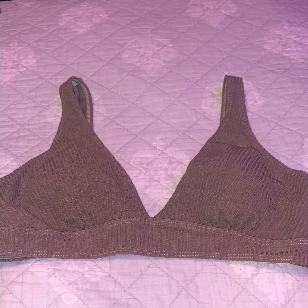 SHEIN Brown Bikini Seamless Swimwear